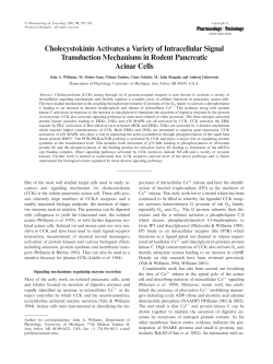 Cholecystokinin Activates a Variety of Intracellular Signal
