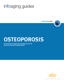 osteoporosis - American Federation for Aging Research