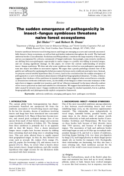 The sudden emergence of pathogenicity in insect&ndash;fungus