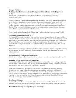 Design Matters: A Discussion Between Artisan Designers of Kutch