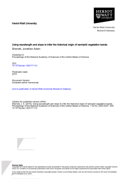 Heriot-Watt University Using wavelength and slope to infer the