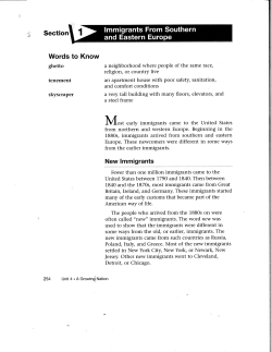Immigrants from Southern and Eastern Europe