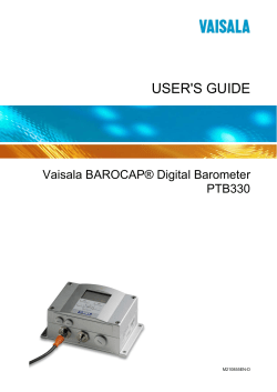 PTB330 User`s Guide in English