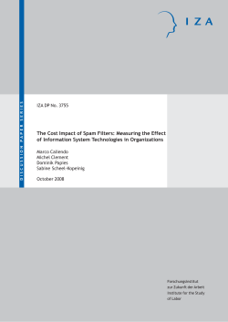 The Cost Impact of Spam Filters: Measuring the Effect of