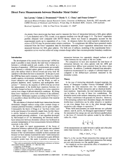 Direct Force Measurements between Dissimilar