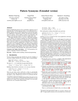 Pattern Synonyms (Extended version)