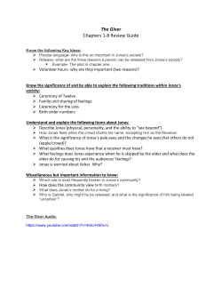 The Giver Chapters 1-8 Review Guide