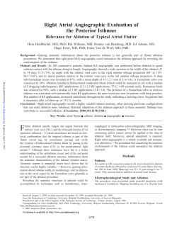 Right Atrial Angiographic Evaluation of the Posterior Isthmus