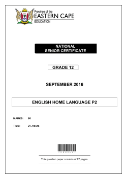 English HL P2 - ecexams.co.za
