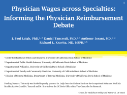 Physician Wages across Specialties