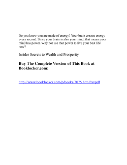 Insider Secrets to Wealth and Prosperity