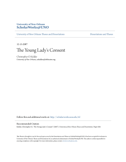 The Young Lady`s Consent - ScholarWorks@UNO