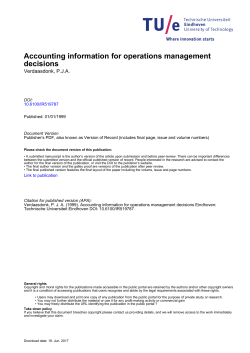 Accounting information for operations management decisions