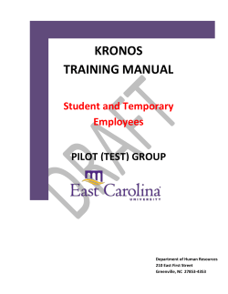 Students and Temporary Employees Manuals