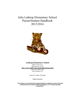 Lathrop Parent Student Handbook 2016 - RPS 205