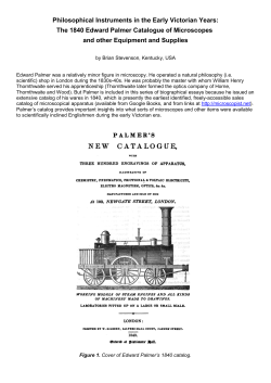 The 1840 Edward Palmer Catalogue of - Microscopy-UK