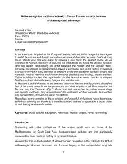 1 Native navigation traditions in Mexico Central Plateau: a study