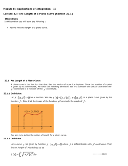 Arc Length of a Plane Curve