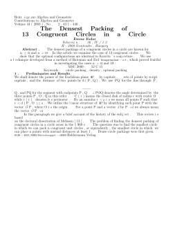 The Densest Packing of 13 Congruent Circles in a Circle