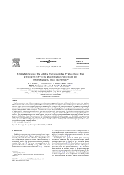 Characterization of the volatile fraction emitted by phloems of