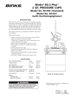 Binks&reg; SG-2 PlusTM 2 QT. PRESSURE CUPS