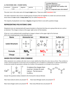 Unit 5 – Ionic Bonding