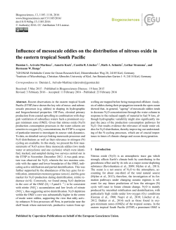 Influence of mesoscale eddies on the distribution