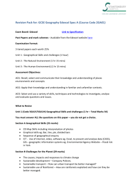 Revision Booklet Geography