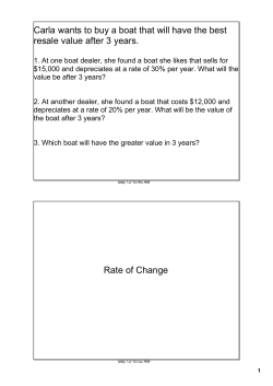 Rate of Change notes