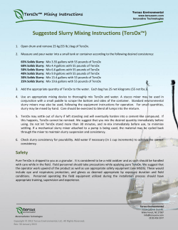 Suggested Application Instructions