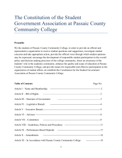 The Constitution of the Student Government Association at