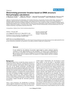 Determining promoter location based on DNA structure first