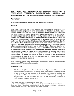 the crisis and modernity of housing disasters in developing countries