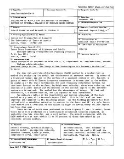 Evaluation of Moduli and Thicknesses of
