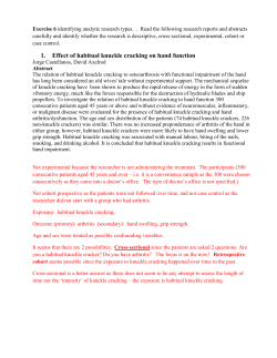 1. Effect of habitual knuckle cracking on hand function