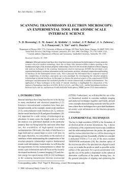 SCANNING TRANSMISSION ELECTRON MICROSCOPY: AN