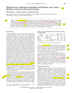 High-Pressure Adsorption Equilibria of Methane and Carbon