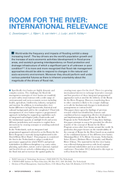 room for the river: international relevance