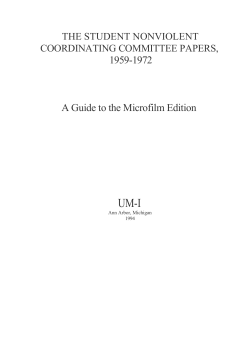 SNCC Papers.rtf - Roosevelt Institute for American Studies