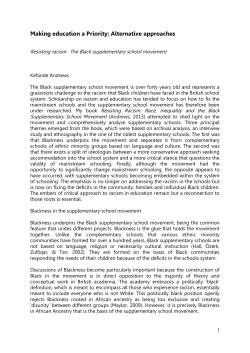Resisting racism - The Black supplementary school movement