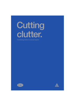 Cutting Clutter: Combating Clutter in Annual Reports