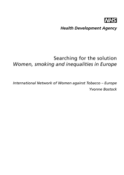 Searching for the solution: Women, smoking and