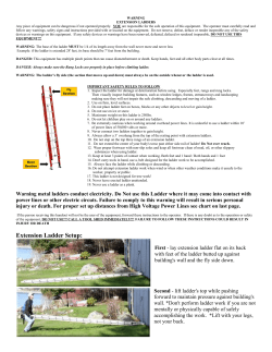 Extension Ladder Setup