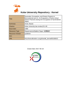 Surrender, Occupation, and Private Property in