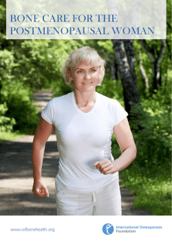 bone care for the postmenopausal woman