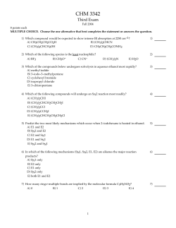CHM 3342 - TUD Department of Chemistry