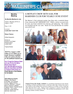NEWSLETTER - Fort Lauderdale Mariners Club