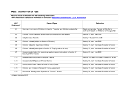 to view a table record retention timescales