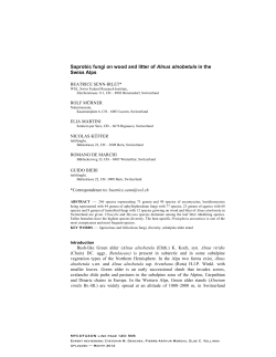 Saprobic fungi on wood and litter of Alnus alnobetula in the Swiss