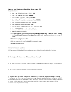 Central SW Asia Map Assignment